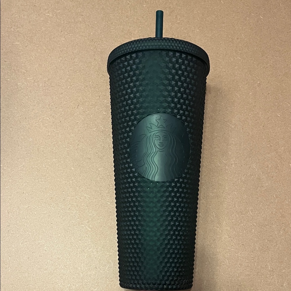 Starbucks Textured Dark Green Tumbler with Lid